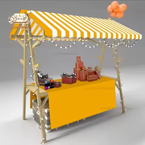 Market stall wooden activity scaffolding shopping mall truck snack float folding night market stall 