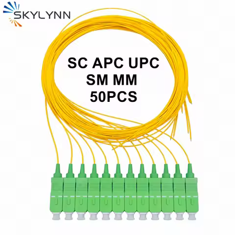SC UPC APC Pigtails, SM G657A2 MM OM2/OM3/OM4/OM5 0.9MM 1.5 Meter Length LSZH Jacket Fiber Optic Pig