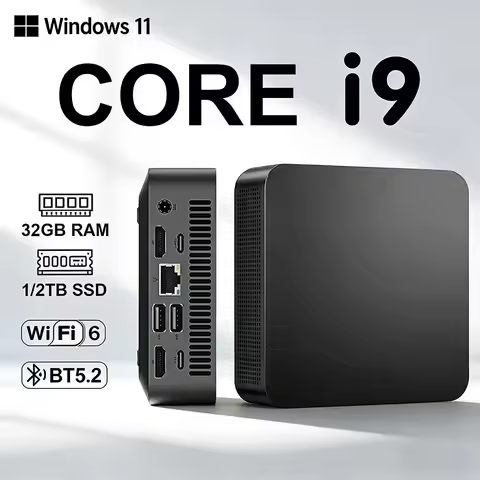 Windows 11 Pro Core I9 10980HK/i3 6100 Mini PC 16GB RAM 1/2TB M.2 SSD WIFI6 BT5.2 4K 60Hz HD Mini Ga