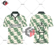 Green Gambit Checkmate Jersey Retro Collar Shirt Sublimation Jersey Retro Viral