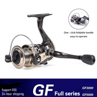 GF3000 GF5000 Spinning Fishing Reel 5.2:1 Gear Ratio ABS Spool with Anti-Reverse Metal Line Guard