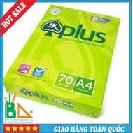Giấy In IK Plus A4 - ĐL 70gsm 500 Tờ/1 tập chính hãng giá bán lẻ 1 tập Văn Phòng Phẩm Bảo An