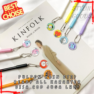 PULPEN BOLPEN PENA GEL KARAKTER GANTUNGA KOIN BT21 BTS BANGTAN BOYS LENGKAP ALL CHARACTER READY GROS