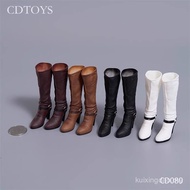 Ready Stock cdtoys CD080 1/6 Woman Solid High Heels Mid-Tube Boots Woman Doll Accessories
