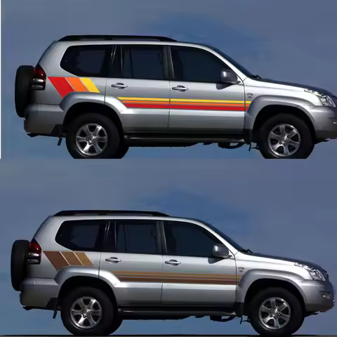 Car Stickers SEATTLE BODY STRIPES For Toyota Land Cruiser Prado lc150 modification customized Fashio