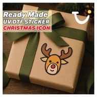 MADE CHRISTMAS STICKER A4 SIZE/DOOR UV DTF STICKER/WATERPROOF UV DTF CHRISTMAS STICKER