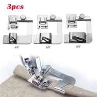 3Pcs Domestic Sewing Machine Foot Presser Rolled Hem Feet Set For Brother Singer Janome Babylock Juki Sewing Machine Accessories
