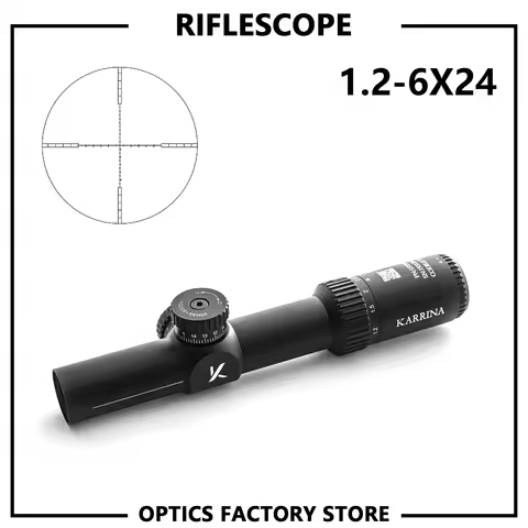 KARRINA OPTICS 1.2-6X24 Riflescope Airsoft Rifle Scope Hunting Scope Outdoor sight
