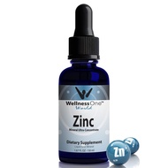 WellnessOne Ionic Liquid Zinc 1.67 fl oz Drops for Immunity Support - Highly Absorbable Zinc Liquid 
