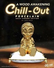 小木偶 JUCE GACE A Wood Awakening Porcelain Gold Chrome Edition by Mighty Jaxx