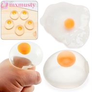 MXMUSTY Yolk Egg Squishy Ball, Pinch Toy Transparent Egg Fidget Toy, Bubble Squeeze Toy Ball Simulat