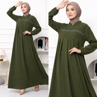 Gamis Crinkle Payet Model Baru / Gamis Crinkle Payet Manik Mutiara