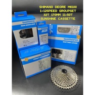Shimano Deore M6100 1x12 Speed Groupset Whole Set 32T 170MM 11-50T 11-51T MTB