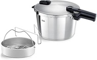 Fissler Vitaquick Premium Large Pressure Cooker (10 L, Diameter 26 cm) with Insert, Stainless Steel 