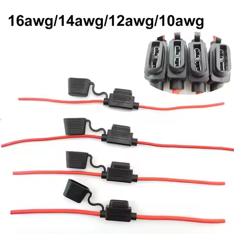 16/14/12/10AWG Wire Automotive Power Socket Waterproof Medium Auto car Fuse Holder Box Blade Fuse ca