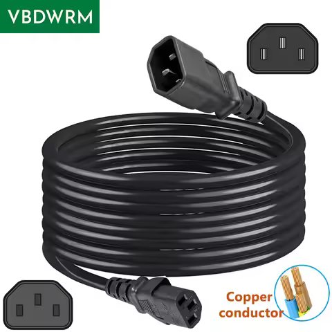 IEC C14 to C13 UPS Power Extension Cord 5M/3M/1.5M IEC C13 to C14 Power Extension Cable for PC Compu