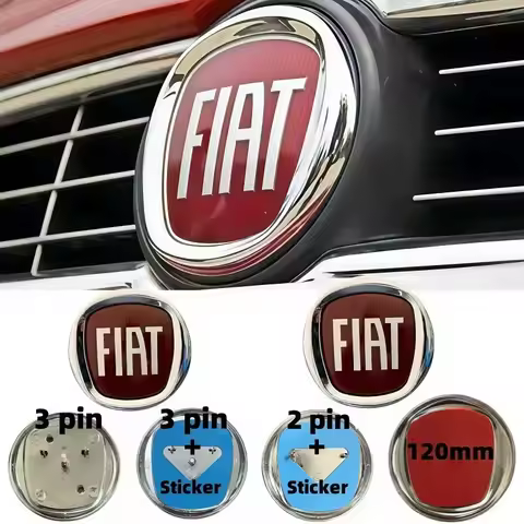 9.5cm/12cm 2/3pins Fiat Emblem Logo Grille Badge Accessories -for FIAT 500 500x 500l Palio Punto Tip