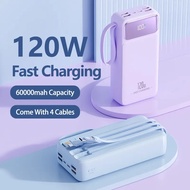 100000mAh PowerBank Fast Charging Transparent Powerbank Portable Type C Micro USB I-Phone Power Bank