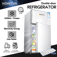 HOMEFUN Mini Refrigerator inverter Refrigerator With Freezer HD Inverter 2-Door Small Refrigerator Save Electricity