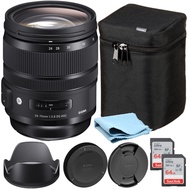 24-70mm F2.8 Art for Canon Camera Bundle with Canon 24-70mm f2.8 Sigma Lens, Lens Front and Rear Cap