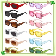 SIMPLESHOP Rectangle Sunglasses 90’s Candy Color Retro Vintage Shades