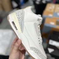Putian Pure Original PB Version AJ3 Joe 3 Basketball Shoes Burst Crack Male Female White Raw Rubber 