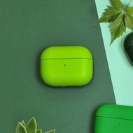 AirPods 4/3/Pro/Pro2 皮革 耳機殼 Green Apple 青蘋果 客製化