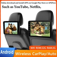 [2G+32G]Car Headrest Monitor Android New Upgrade Tablet Touch Screen For Carplay/Netflix/Youtube Onl