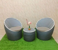 READY STOK Kursi Teras 1 Set Gentong Rotan Sintetis Kursi Tamu Minimalis Kursi Santai Murah