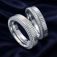 SAN950 Engagement Wedding Ring C541 - White Gold Palladium PLATINUM & Silver 950 | Handmade CustomRi