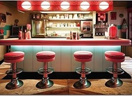 Vintage 50s Diner Photo Banner 7x5ft Classic 1950s Fast Food Soda Shop Restaurant Ice Cream Bar Phot