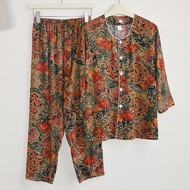 MIESHUT Cotton Silk Pajamas for Women Cardigan Pajamas Summer Thin Pajamas Set Moms Home Clothes Pri