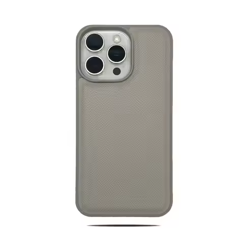 Noble Simple Epsom Grain PU Leather Case Precision Button Sensitive Touch For iPhone 13 14 15 16 17 