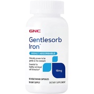 GNC Gentlesorb Iron 18mg Supplement, Supports Healthy Red Blood Cell Formation, 90 Servings