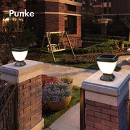 Solar Square Pillar Headlamp Garden Outdoor Household Lighting Garden Light Doorway Pillar Outdoor W