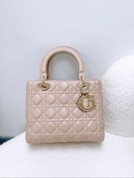 (尖沙咀門市💖) Dior lady dior medium beige pink (year 16) 粉紅色黛妃包