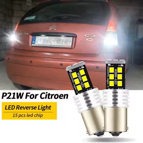 2pcs P21W 1156 BA15S LED Bulbs Car Backup Reverse Lights for peugeot 206 207 208 307 308 407 408 200