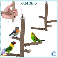 AMBER Wood Bird Perch bird bath for cage Bird Cage with Stand Bird Cage Accessories Bird Perch