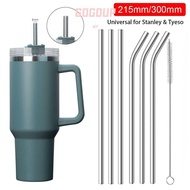 GOGUVO 1Pcs Stainless Steel Straws, 6mm 8mm Straight Bent Cup Straw,  Drinking Silver Reusable Replacement Straw for  30oz 40oz Tyeso Cup