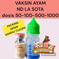 vaksin ayam aduan bebas penyakit aratan ND lasota 100 TELO tetelo bangkok jago kampung hias serama cemani pedaging bebek vaksin tetes hias la sota
