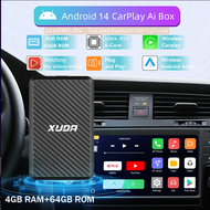 Xuda Carplay AI Box 6GB RAM+64GB Rom 2024 Android 13 Carplay & Android Auto Wireless AI Box Car
