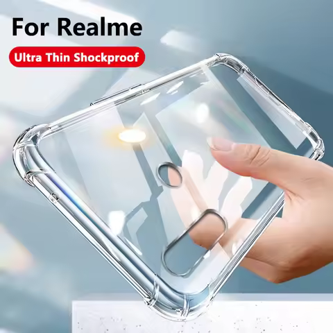 Luxury Transparent Case For Realme 10 9 8 7 6 5 Pro Plus GT NEO 2 3 Xt X2 X3 C30 C35 Q2 Q3S Q5 4G 5G