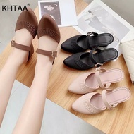 (COD) Sandal Selop Wanita Jelly Wedges Tali Tengah Porto LET
