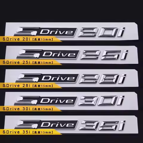 3D ABS Car SDrive 20i 25i 28i 30i 35i 40i 48i 50i Logo Fender Body Trunk Badge Emblem Decals Sticker