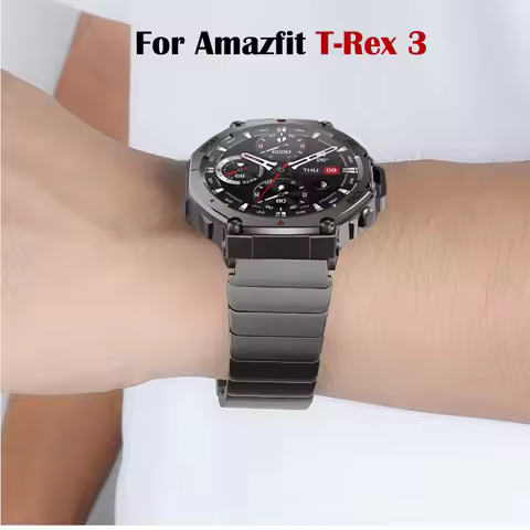 Luxucy Metal Bracelet For Amazfit T-Rex 3 Pro 48mm Quick Fit Stainless Strap For Amazfit T-Rex Pro T
