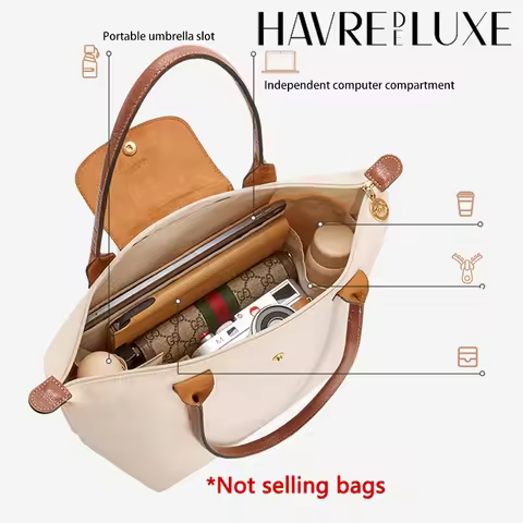Bag organizer insert for Longchamp bag nylon material super strong fit bag support handbag insert ba