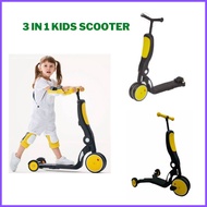 ▲Multifunctional 3 in 1 Ride-On Bike Convertible to Scooter  Kids Bike Kids Scooter 3 Wheel Bicycle