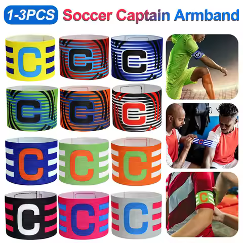 1-3pc Kid Adults Football Captain Armband Soccer Arm Band Leader Competition Gift Soccer Captain Gro