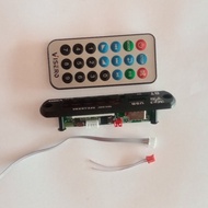 modul kit MP3 bluetooth FM radio plus remote control dan baterai