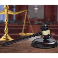 Wooden Judge's Gavel Auction Hammer with Sound Block Durable Craft Lawyer Judge Auction Hammer